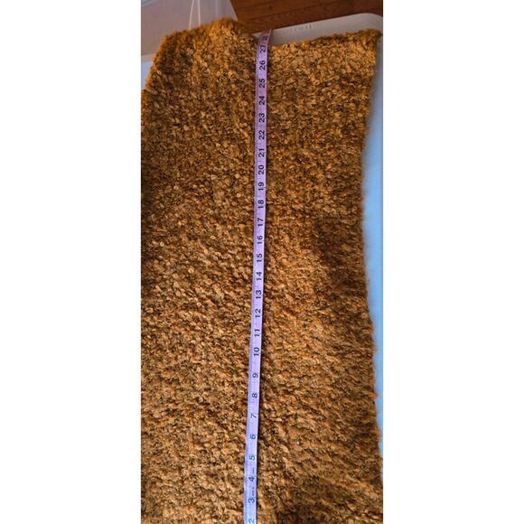 Forever 21 mustard yellow cowl neck cropped teddy sweater - Picture 5 of 7